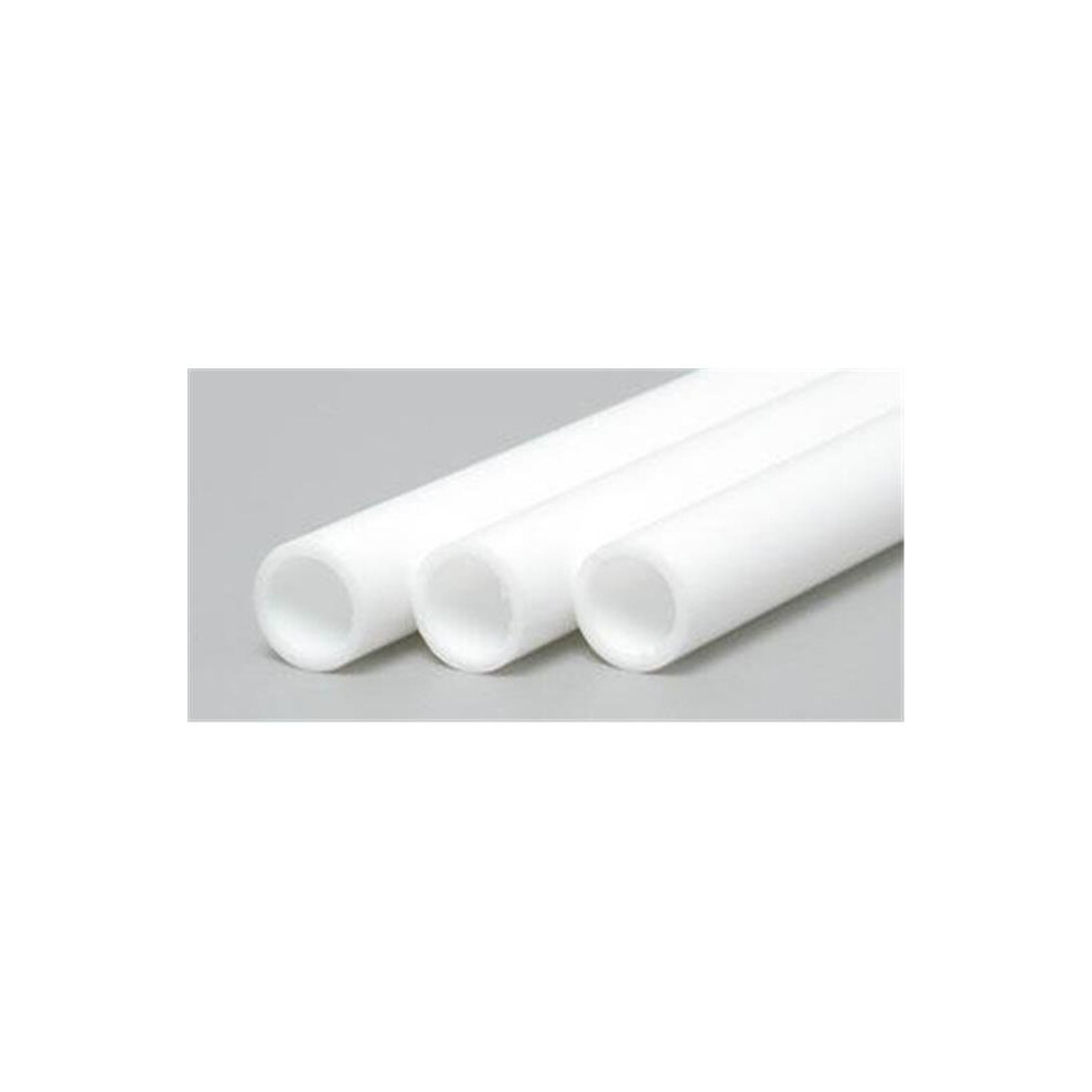 Evergreen Evg229 0.28 In. Styrene Tube Railroad Scratch Building Supply, White