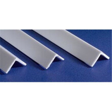 EverGreen EVG291 0.06 in. Styrene Angle Railroad Scratch Building Supply, White