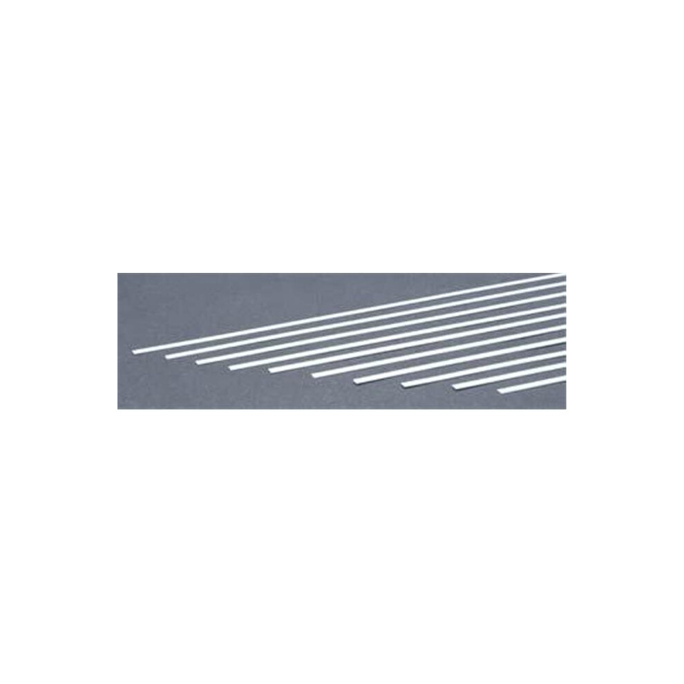 EverGreen EVG127 0.20 x 0.156 in Styrene Strips Railroad Scratch Building Supply, White