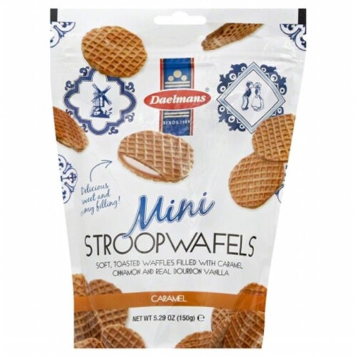 Daelmans, Mini Stroopwafels, Caramel, 5,29 oz (150 g)