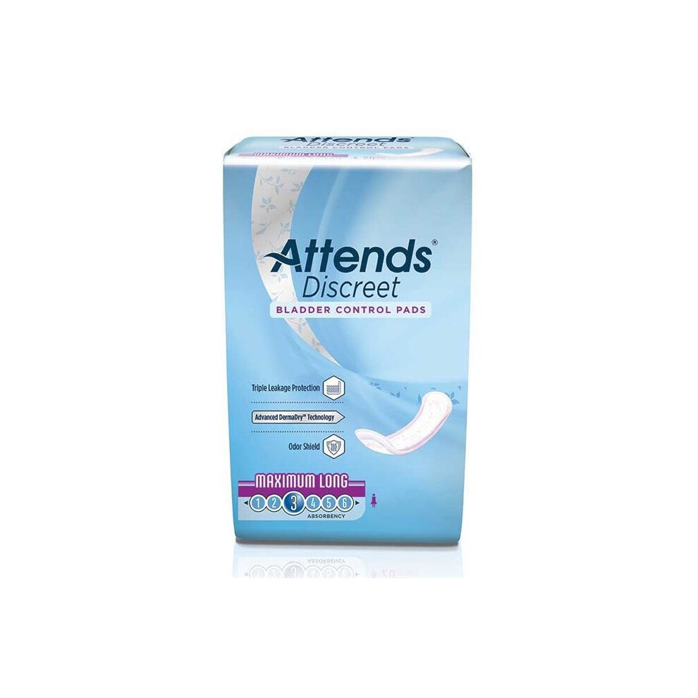 Attends Healthcare Products 48ADPMAL Discreet Maximum Long Incontinence Pad