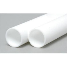 EverGreen EVG236 0.50 in. Styrene Tubing Railroad Scratch Building Supply. White
