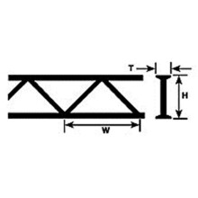 Plastruct PLS90415 0.5 in. Warren Open Web Truss