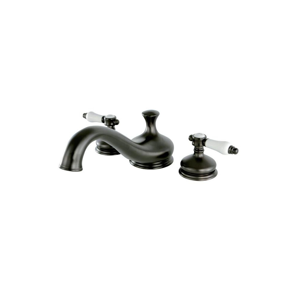 Kingston Brass Bronze Ks3335bpl Roman Tub Filler With Lever Handle, Oil Rubbed