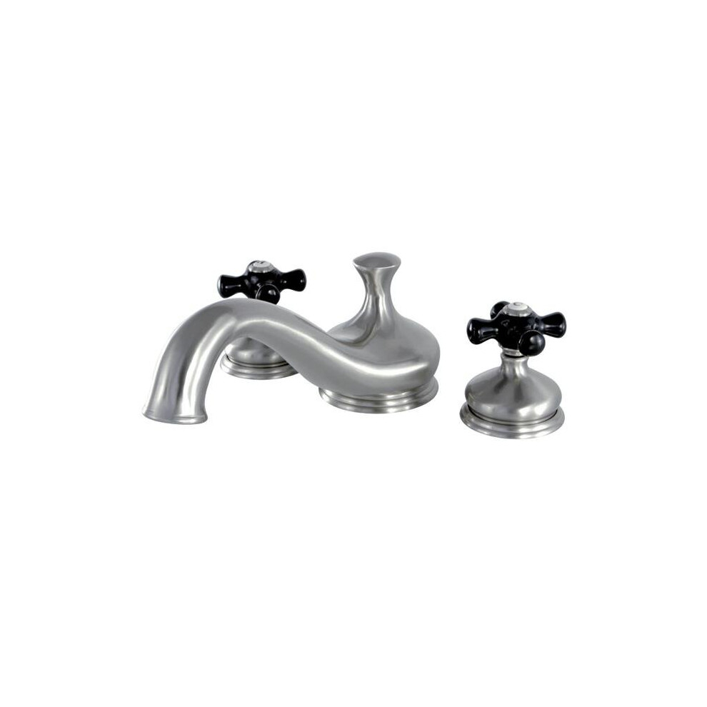 Photos - Other Bathroom Accessories Kingston Brass KS3338PKX Roman Tub Filler with Cross Handle Cross Handle, Satin Nickel