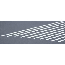 EverGreen EVG148 0.04 x 0.19 in. Styrene Strips Railroad Scratch Building Supply, White