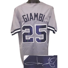 RDB Holdings & Consulting CTBL-017239X Jason Giambi Signed TB Custom Stitched Pro Baseball Jersey - Gray, Extra Large