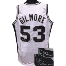 RDB Holdings & Consulting CTBL-017937N White TB Custom Stitched Artis Gilmore Signed Basketball Jersey - Extra Large