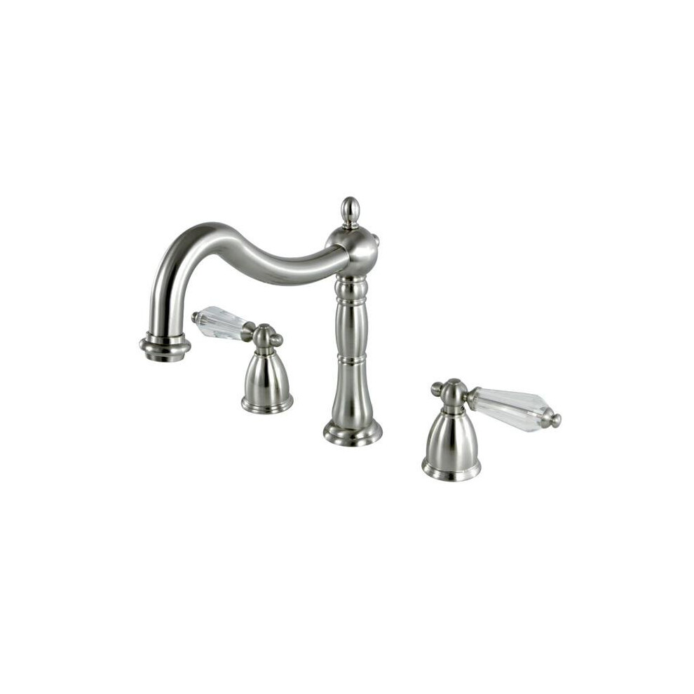 Photos - Other Bathroom Accessories Kingston Brass KS1348WLL Roman Tub Filler with Cross Handle, Satin Nickel 