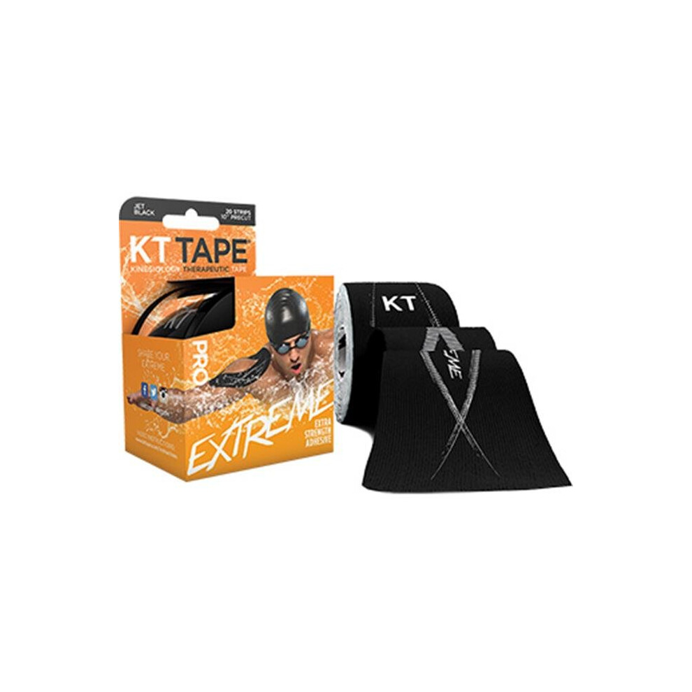 Kt Tape Black 351410 10 In. Extreme Therapeutic Elastic Kinesiology Tape,