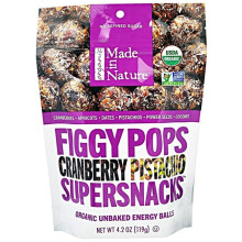 Made in Nature 284641 4.2 oz Cranberry Pistachio Fig Pops, Pack of 6