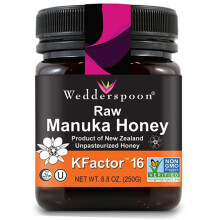 Wedderspoon 276742 8.8 oz Raw Manuka 16 kfactor Honey, Pack of 6