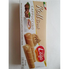 Gastone Lago 284816 Roll Break Wafer Cannoli Cappuccino Cream, 2.82 oz - Pack of 12