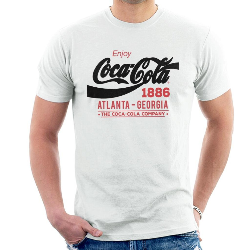 (Large) Coca Cola Black Classic Logo Men's T-Shirt