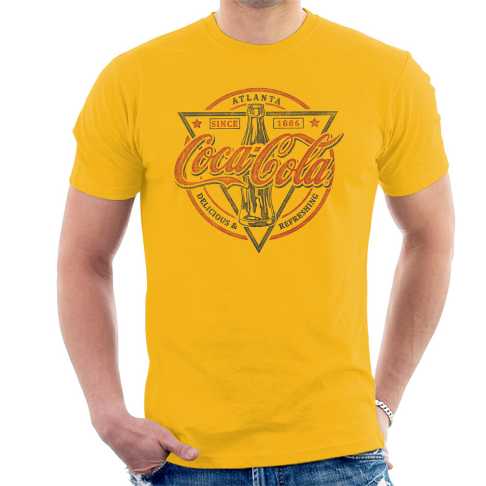 (Medium, Gold) Coca Cola Delicious And Refreshing Men's T-Shirt