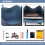 Miss Lulu (Blue) Miss Lulu Women's PU Leather Soft Pebbled Handbag 5