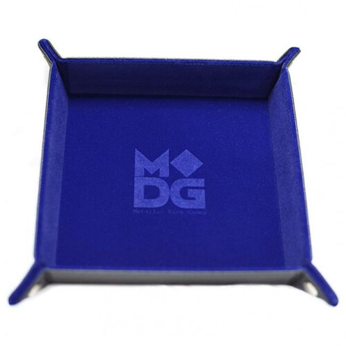 Metallic Dice Games LIC532 10 x 10 in. Velvet Folding Dice Tray - Blue - Board Game