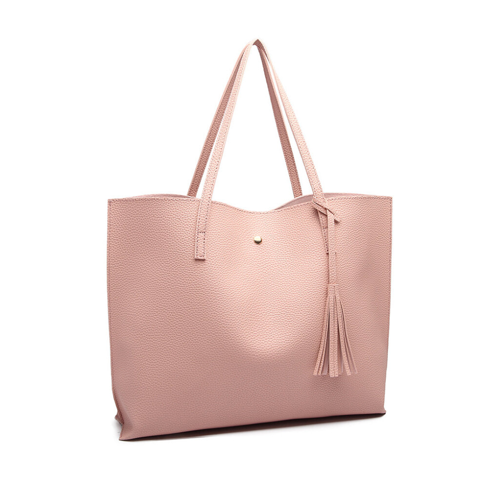 Miss Lulu (Pink) Women's Pu Leather Soft Pebbled Handbag Pink