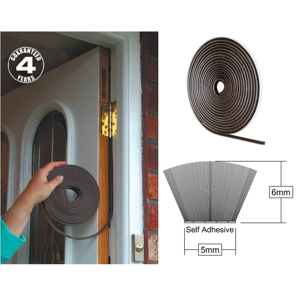 (Black) Stormguard Self-Adhesive Draught Excluder Tape