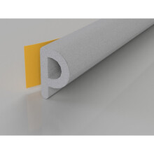 (White, 10m) Stormguard EPDM P Profile Draught Excluder - Self Adhesive Rubber Weather Strip