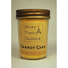 More Than A Candle CRC8J 8 oz Jelly Jar Soy Candle, Carrot Cake