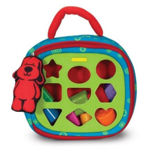Melissa & Doug K's Kids Take-Along Shape Sorter babyleget?j med 2-sidet aktivitetstaske og 9 teksturerede formblokke Sensorisk leget?j Travel Sha