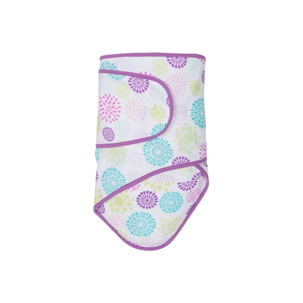 Miracle Blanket 15144 Colorful Bursts With Purple Trim Baby Swaddle Blanket