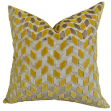 Plutus PB11198-2626-DP Velvet Rope Handmade Double Sided Throw Pillow, Copper & Taupe - 26 x 26 in.