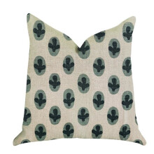 Plutus PBRA1362-2424-DP Cacti Pear in Green & Beige Color Luxury Throw Pillow, 24 x 24 in.