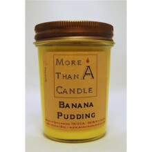 More Than A Candle BNP8J 8 oz Jelly Jar Soy Candle, Banana Pudding