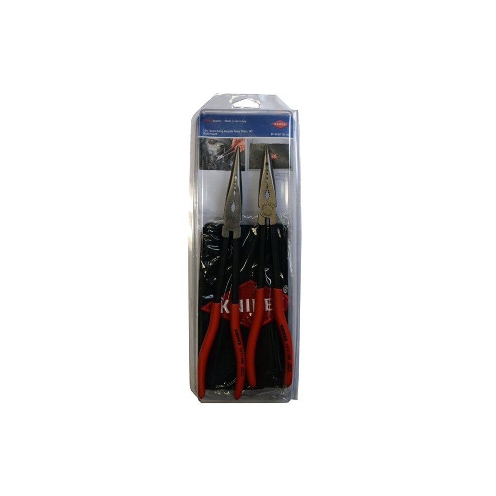 Knipex KNT-9K0080128US Extra Long Needle Nose Pliers Set - 2 Piece