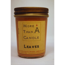 More Than A Candle LVS8J 8 oz Jelly Jar Soy Candle, Leaves