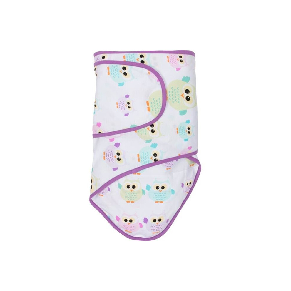 Miracle Blanket 15342 Owls With Purple Trim Baby Swaddle Blanket