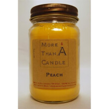 More Than A Candle PCH16M 16 oz Mason Jar Soy Candle, Peach