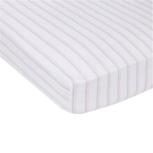 MiracleWare 7743 Pink & Gray Stripes Muslin Crib Sheet