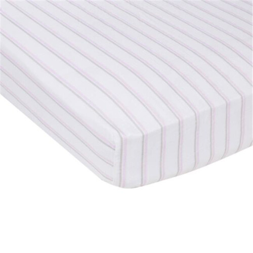 MiracleWare 7743 Pink & Gray Stripes Muslin Crib Sheet