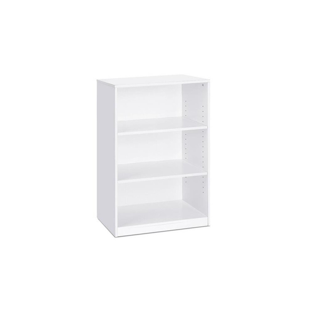 Furinno Jaya Simple Home 3-Shelf Bookcase, White - 40.3 x 24.5 x 9.5 in.