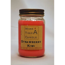 More Than A Candle SBK16M 16 oz Mason Jar Soy Candle, Strawberry Kiwi