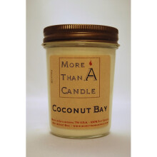 More Than A Candle CCB8J 8 oz Jelly Jar Soy Candle, Coconut Bay
