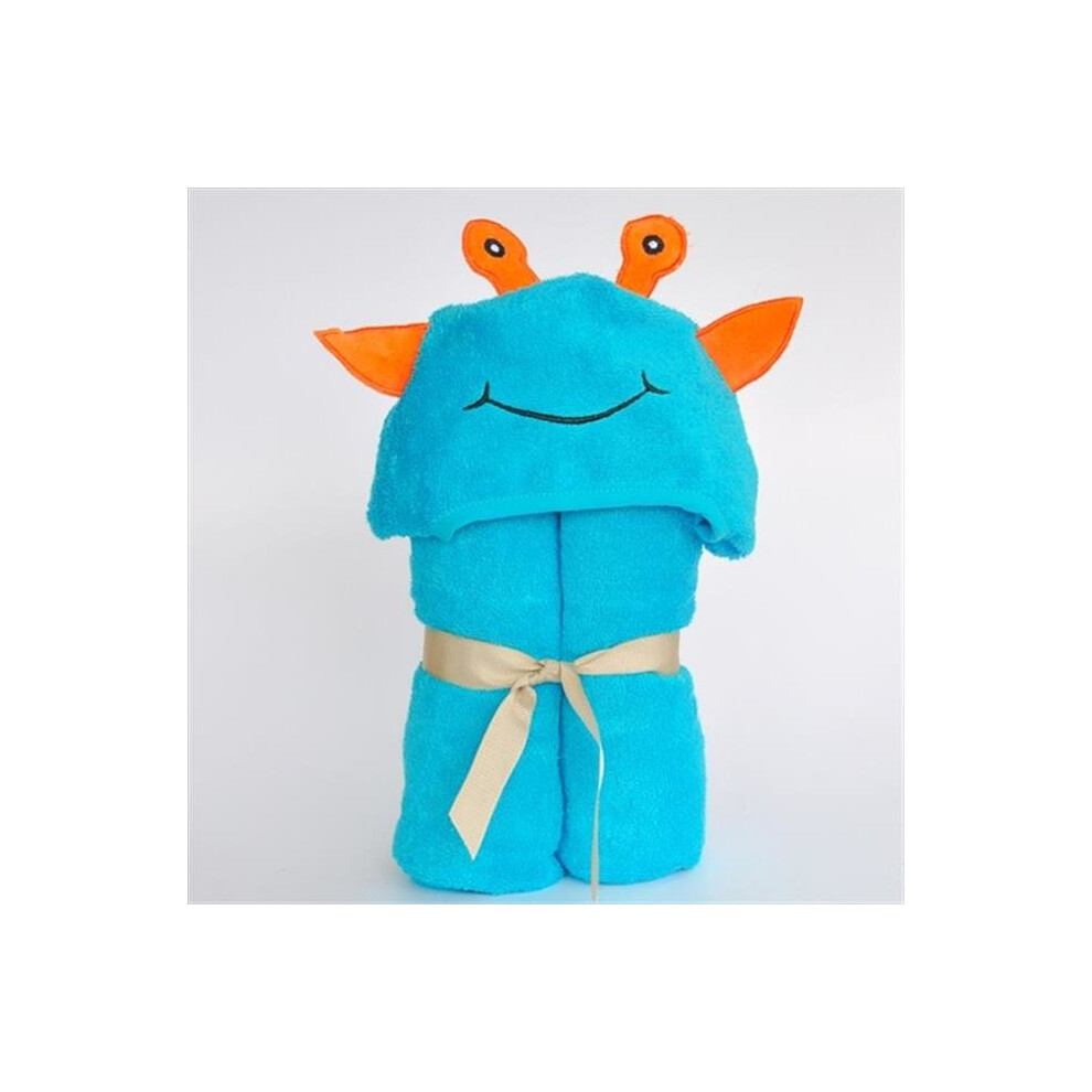 Bhta001 Baby Alien Hooded Bamboo Turkish Towel - Turquoise, 0-24 Months Green Little Ashkim