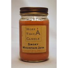 More Than A Candle SMJ16M 16 oz Mason Jar Soy Candle, Smoky Mountain Java