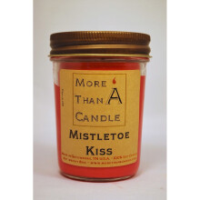 More Than A Candle MTK8J 8 oz Jelly Jar Soy Candle, Mistletoe Kisses
