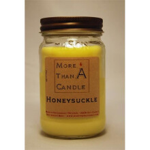 More Than A Candle HYS16M 16 oz Mason Jar Soy Candle, Honeysuckle