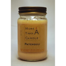 More Than A Candle PAT16M 16 oz Mason Jar Soy Candle, Patchouli