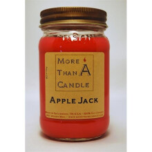 More Than A Candle APJ16M 16 oz Mason Jar Soy Candle, Apple Jack