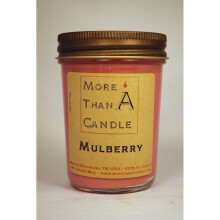 More Than A Candle MBY8J 8 oz Jelly Jar Soy Candle, Mulberry