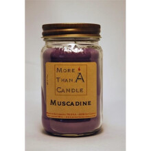 More Than A Candle MCD16M 16 oz Mason Jar Soy Candle, Muscadine