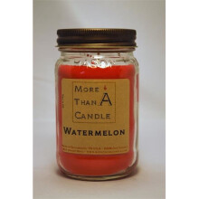 More Than A Candle WTM16M 16 oz Mason Jar Soy Candle, Watermelon