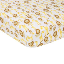 MiracleWare 7149 Giraffes & Lions Muslin Crib Sheet