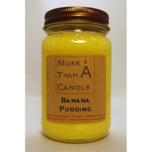 More Than A Candle BNP16M 16 oz Mason Jar Soy Candle, Banana Pudding